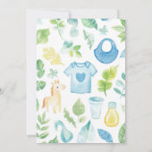 Gender Neutral Vintage Toys Baby Shower  招待状 (裏面)