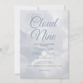 Gender Neutral We Are On Cloud Nine Baby Shower 招待状 (正面)