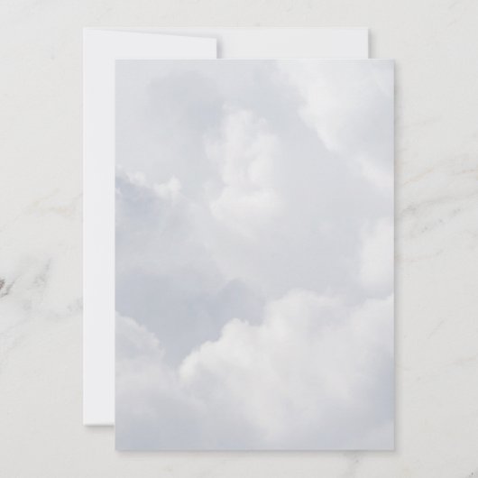 Gender Neutral We Are On Cloud Nine Baby Shower 招待状 (裏面)