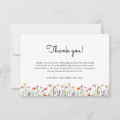 Gender-Neutral Wildflower Baby Shower ノートカード (正面)