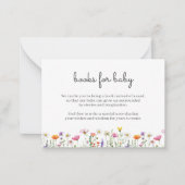 Gender Neutral Wildflower Books for Baby Card ノートカード (正面)