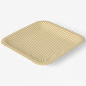 Gender Neutral Yellow Gingham Paper Plate ペーパープレート (傾斜あり)