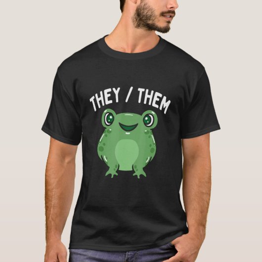 Gender Queer They Them Pronouns LGBTQ Pride Month Tシャツ (正面)
