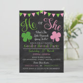 Gender Revealパーティの招待状 招待状 (スタンド正面)