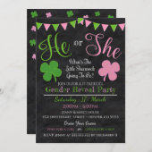 Gender Revealパーティの招待状 招待状 (正面/裏面)