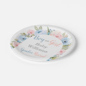 Gender RevealフローラArch紙プレート ペーパープレート (アングル)