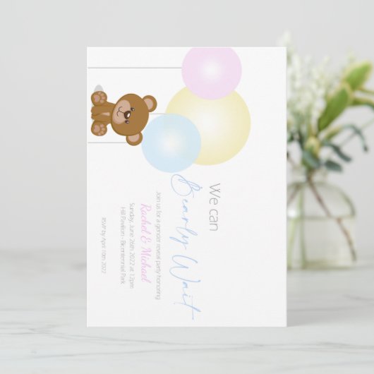 Gender Reveal招待状 招待状 (スタンド正面)