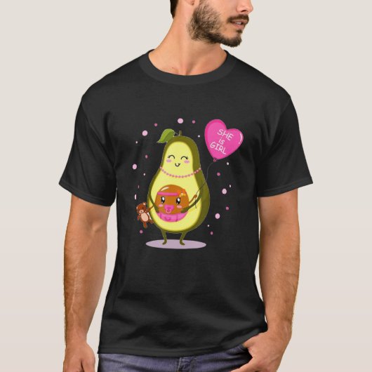 Gender Reveal Avocado Mom Avocado Mamacado She Is  Tシャツ (正面)