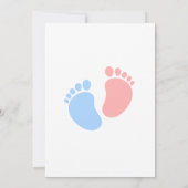 Gender reveal baby shower blue pink boy girl 招待状 (裏面)