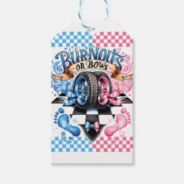 Gender Reveal Baby Shower Burnouts Bows Gift Bag ギフトタグ