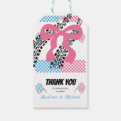 Gender Reveal Baby Shower Burnouts Bows Gift Bag ギフトタグ (裏面)