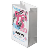 Gender Reveal Baby Shower Burnouts Bows Gift Bag スモールペーパーバッグ (裏面アングル)