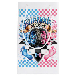 Gender Reveal Baby Shower Burnouts Bows Gift Bag スモールペーパーバッグ