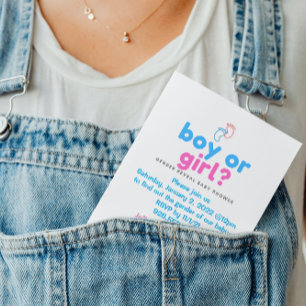 Gender Reveal Baby Shower Invitation 招待状