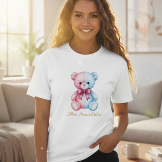 Gender Reveal Bear T-Shirt Tシャツ