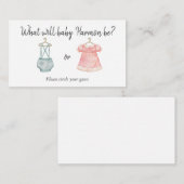 Gender Reveal Beby Shawer投票カード エンクロージャーカード (正面/裏面)