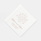 Gender Reveal - Boho Floral スタンダードランチョンナプキン (角)