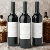 Gender Reveal - Boho Floral ワインラベル