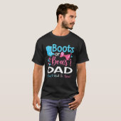 Gender Reveal Boots Or Bows Dad Matching Baby Part Tシャツ (正面フル)
