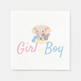 Gender Reveal Boy or Girl? スタンダードカクテルナプキン