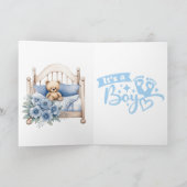 Gender Reveal Card – It’s a Boy! カード (内部)