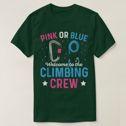 Gender Reveal Climbing Design for a Climber  Tシャツ (デザイン正面)