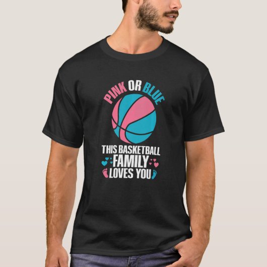 Gender Reveal for a Basketball Loving Family   Tシャツ (正面)
