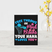 Gender Reveal Free Throws Or Pink Bows Nana Loves  カード (黄色い花)