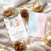 Gender Reveal Gingerbread Baubles Baby Shower 招待状