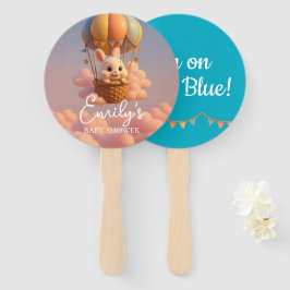 Gender Reveal Hand Fan, Bunny Balloon It’s a Boy ハンドファン