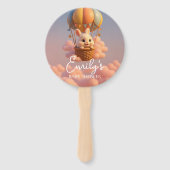 Gender Reveal Hand Fan, Bunny Balloon It’s a Boy ハンドファン (正面)