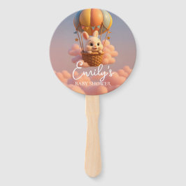 Gender Reveal Hand Fan, Bunny Balloon Neutral Team ハンドファン