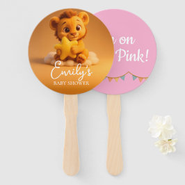 Gender Reveal Hand Fan, Little Lion. It’s a Girl ハンドファン