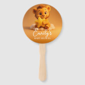 Gender Reveal Hand Fan, Little Lion. Neutral Team ハンドファン (正面)