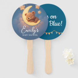 Gender Reveal Hand Fan, Teddy Bear. It’s a Boy ハンドファン