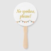 Gender Reveal Hand Fan, Teddy Bear. Neutral Team ハンドファン (裏面)