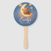 Gender Reveal Hand Fan, Teddy Bear. Neutral Team ハンドファン (正面)