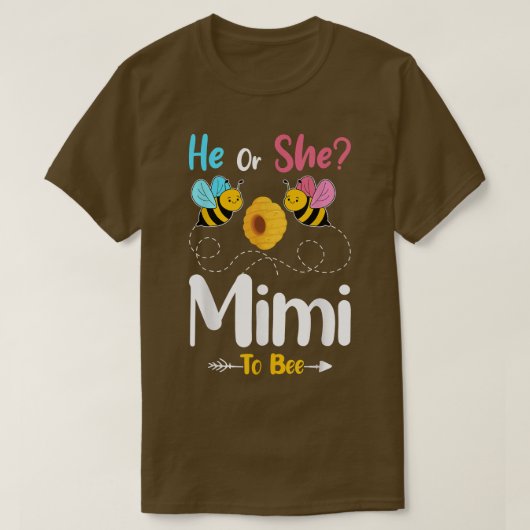 Gender Reveal He Mimi to Beeベビー発表 Tシャツ (デザイン正面)