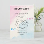 Gender reveal invitation  招待状 (スタンド正面)