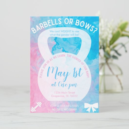 Gender Reveal Invitation 招待状 (スタンド正面)