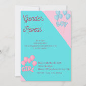 Gender reveal invitation  招待状 (正面)