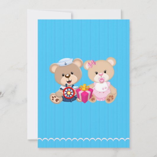 gender reveal invitation 招待状 (裏面)