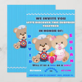 gender reveal invitation 招待状 (正面/裏面)