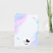 Gender Reveal invitation - Blue and Pink Storks 招待状 (裏面)