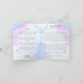 Gender Reveal invitation - Blue and Pink Storks 招待状 (内部)
