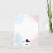 Gender Reveal Invitation - Blue & Pink Balloons 招待状 (裏面)