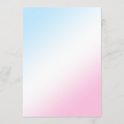 Gender Reveal Invitation Card 招待状 (裏面)