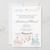 Gender Reveal Invitation Spanish 招待状 (正面)
