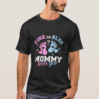 Gender Reveal Mommy Mom Tシャツ