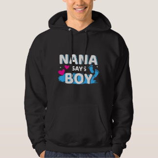 Gender reveal nana says boy matching family baby p パーカ